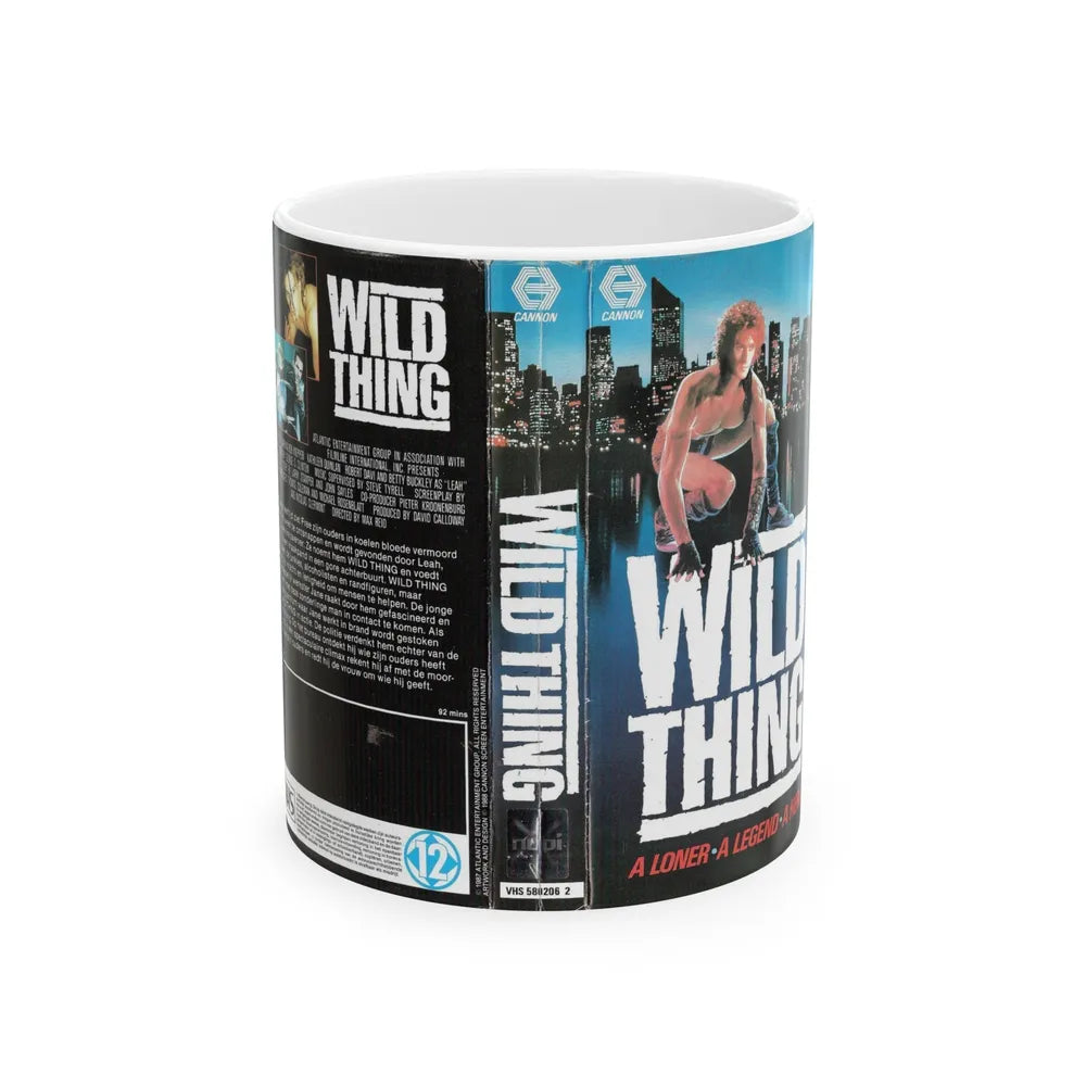 WILD THING (VHS COVER) - White Coffee Mug-11oz-Go Mug Yourself