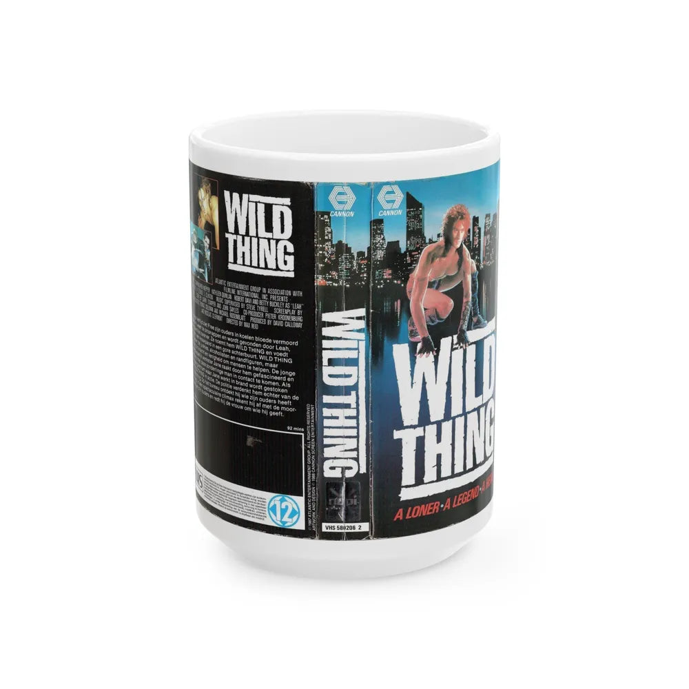 WILD THING (VHS COVER) - White Coffee Mug-15oz-Go Mug Yourself