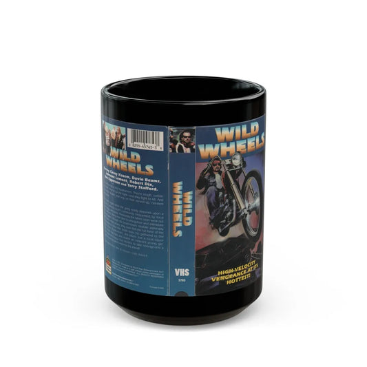 WILD WHEELS (VHS COVER) - Black Coffee Mug-15oz-Go Mug Yourself