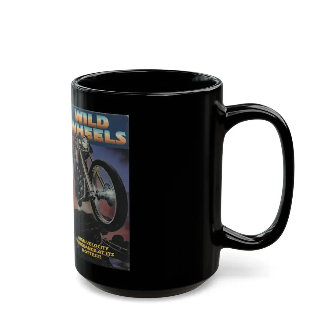 WILD WHEELS (VHS COVER) - Black Coffee Mug - Go Mug Yourself