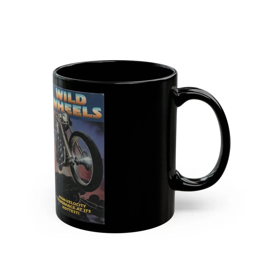 WILD WHEELS (VHS COVER) - Black Coffee Mug - Go Mug Yourself