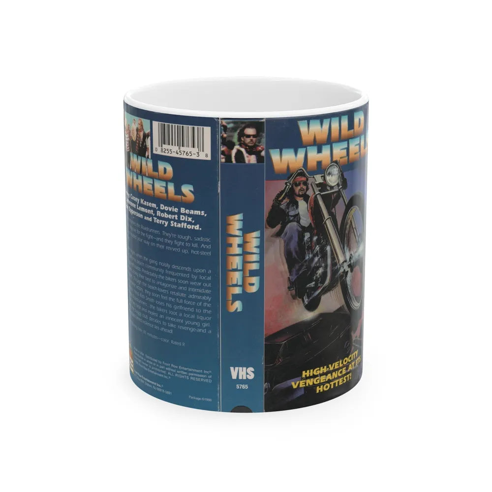 WILD WHEELS (VHS COVER) - White Coffee Mug-11oz-Go Mug Yourself