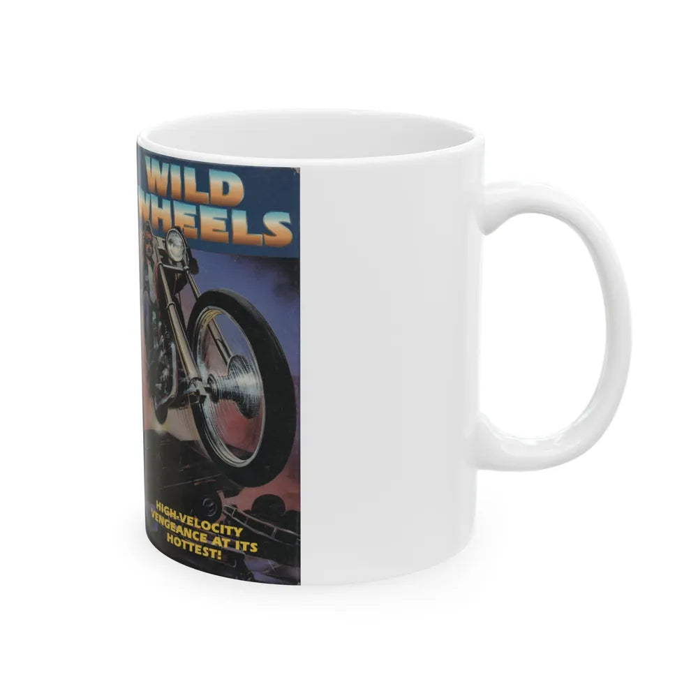 WILD WHEELS (VHS COVER) - White Coffee Mug-Go Mug Yourself