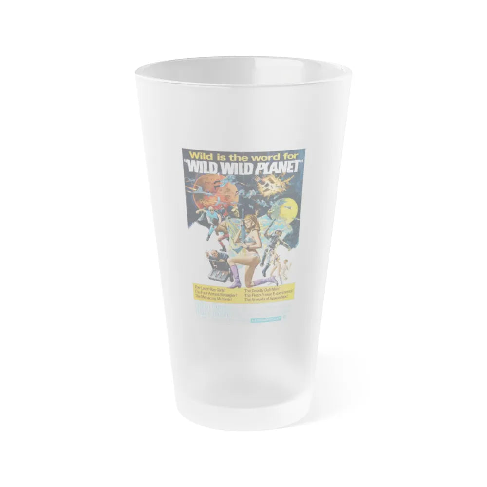 WILD, WILD PLANET 1966 Movie Poster - Frosted Pint Glass 16oz-Go Mug Yourself