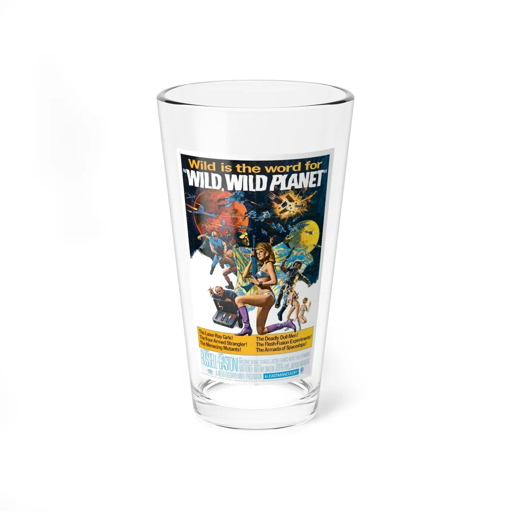 WILD, WILD PLANET 1966 Movie Poster - Pint Glass 16oz-16oz-Go Mug Yourself