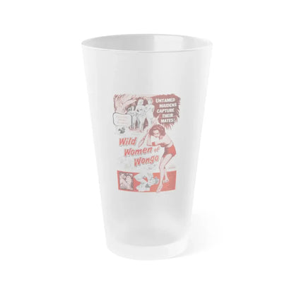 WILD WOMEN OF WONGO 1959 Movie Poster - Frosted Pint Glass 16oz Default Title - Go Mug Yourself