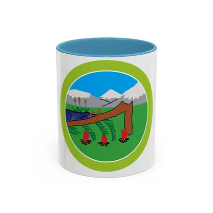 Wilderness Survival (Boy Scout Merit Badge) Accent Coffee Mug 11oz Light Blue - Go Mug Yourself