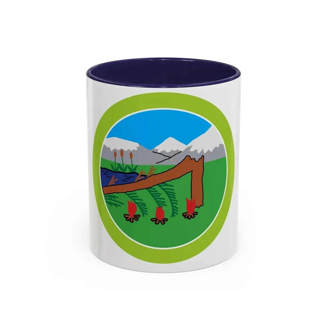 Wilderness Survival (Boy Scout Merit Badge) Accent Coffee Mug 11oz Navy - Go Mug Yourself