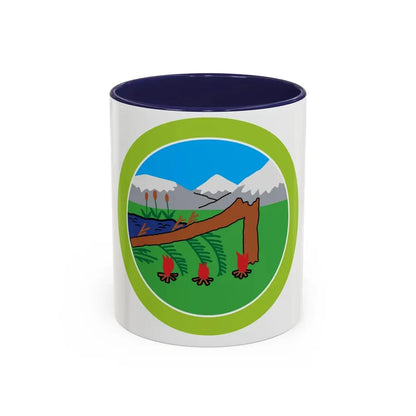 Wilderness Survival (Boy Scout Merit Badge) Accent Coffee Mug 11oz Navy - Go Mug Yourself