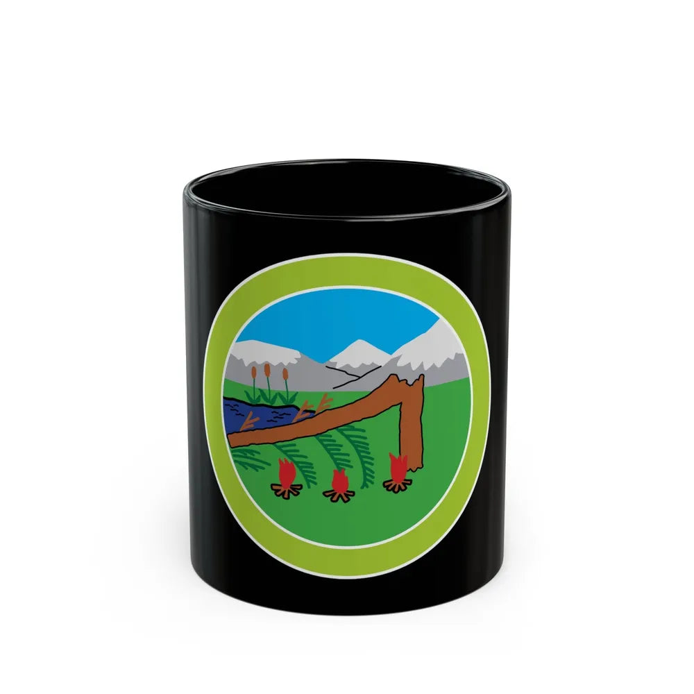 Wilderness Survival (Boy Scout Merit Badge) Black Coffee Mug-11oz-Go Mug Yourself