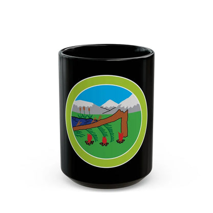 Wilderness Survival (Boy Scout Merit Badge) Black Coffee Mug-15oz-Go Mug Yourself