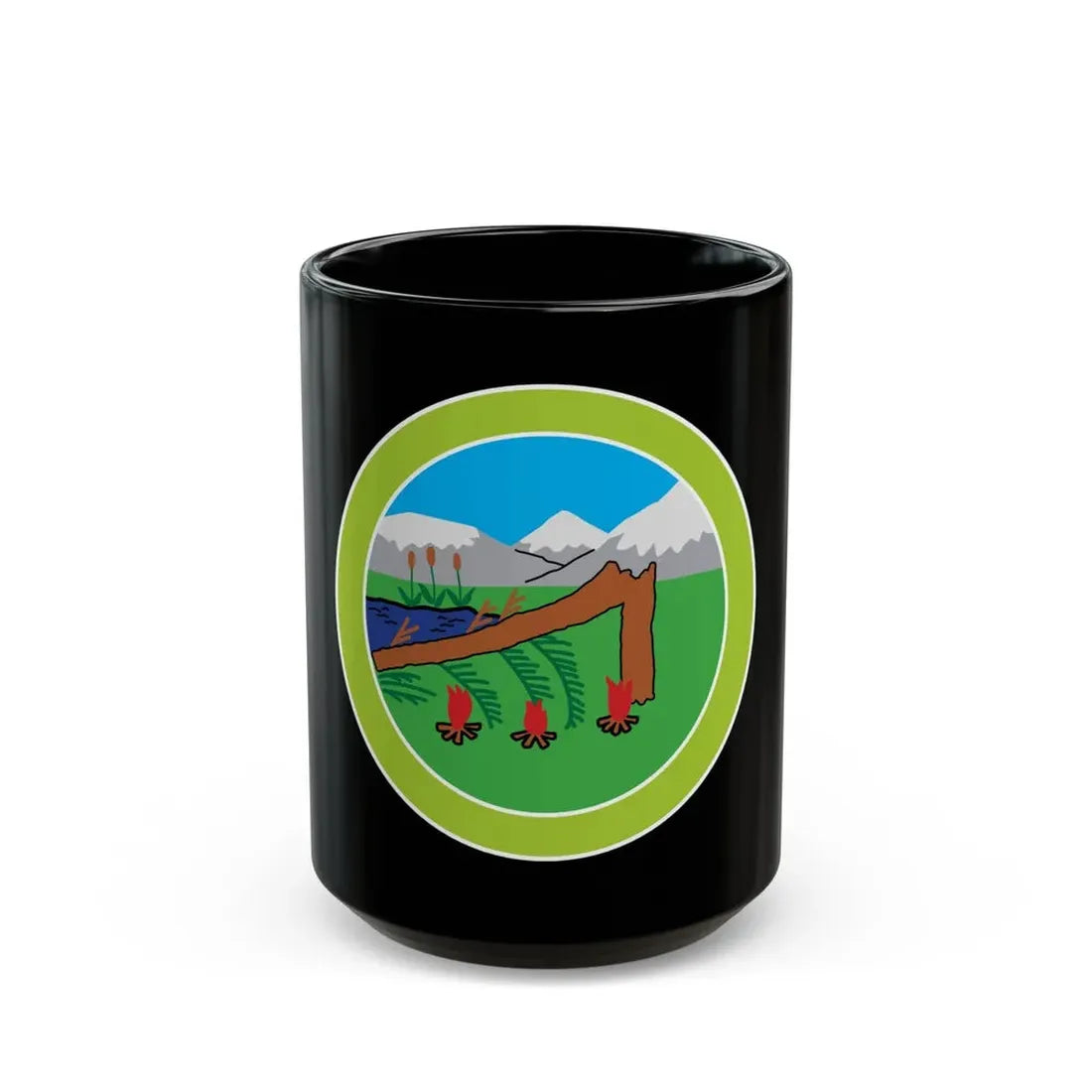 Wilderness Survival (Boy Scout Merit Badge) Black Coffee Mug 15oz - Go Mug Yourself
