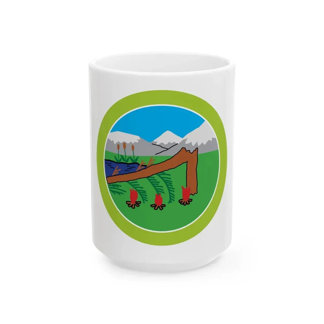 Wilderness Survival (Boy Scout Merit Badge) White Coffee Mug 15oz - Go Mug Yourself