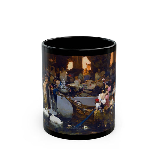 Wilhelm Aleksandrovich Kotarbinski (1849-1921) Roman Orgy - Black Coffee Mug-11oz-Go Mug Yourself