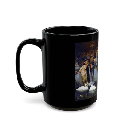 Wilhelm Aleksandrovich Kotarbinski (1849-1921) Roman Orgy - Black Coffee Mug-Go Mug Yourself