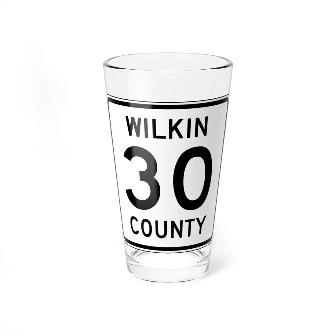 Wilkin County Route 30 MN (Minnesota) (Road Sign) Pint Glass 16oz 16oz - Go Mug Yourself