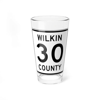 Wilkin County Route 30 MN (Minnesota) (Road Sign) Pint Glass 16oz 16oz - Go Mug Yourself
