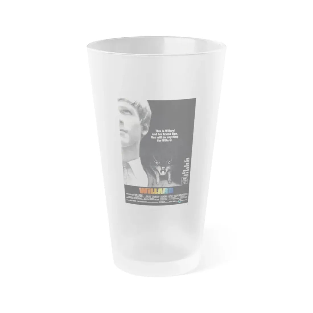 WILLARD 1971 Movie Poster - Frosted Pint Glass 16oz Default Title - Go Mug Yourself