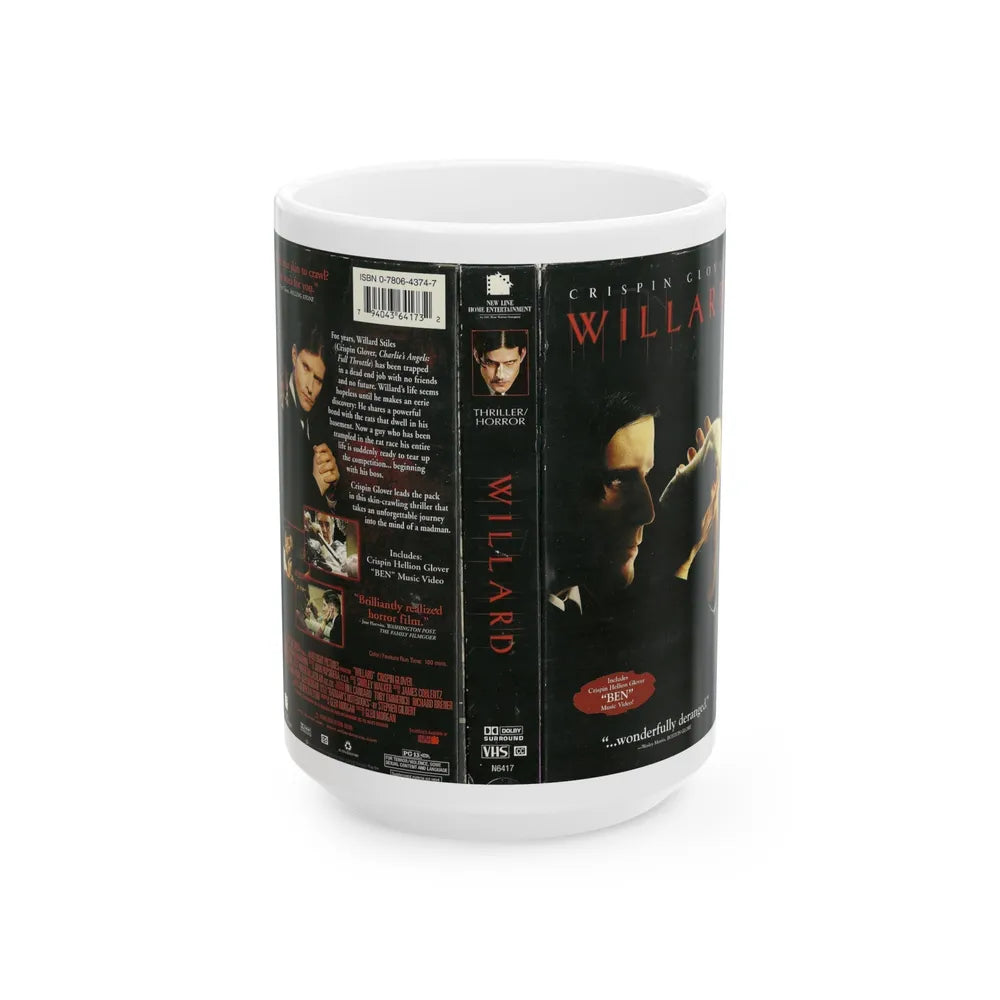 WILLARD CRISPIN GLOVER (VHS COVER) - White Coffee Mug-15oz-Go Mug Yourself