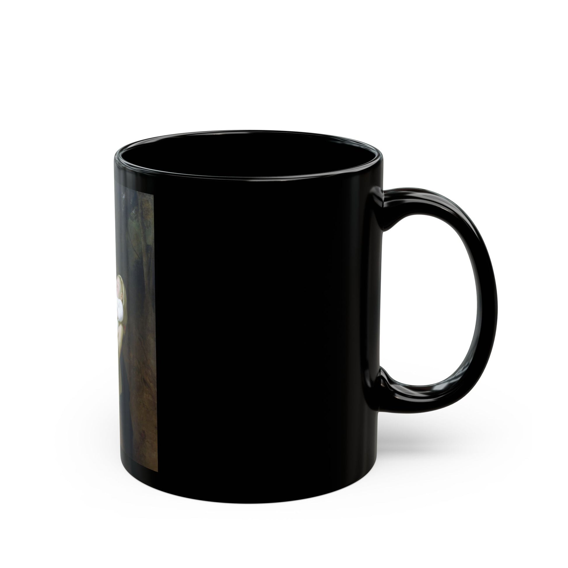 William Adolphe Bouguereau (1825-1905) Maternal Admiration - Black Coffee Mug-Go Mug Yourself
