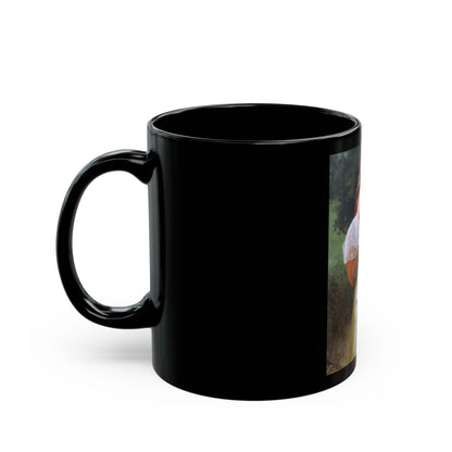 William Adolphe Bouguereau (1825-1905) Maternal Admiration - Black Coffee Mug-Go Mug Yourself