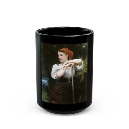 William Adolphe Bouguereau (1825-1905) The Haymaker - Black Coffee Mug 15oz - Go Mug Yourself