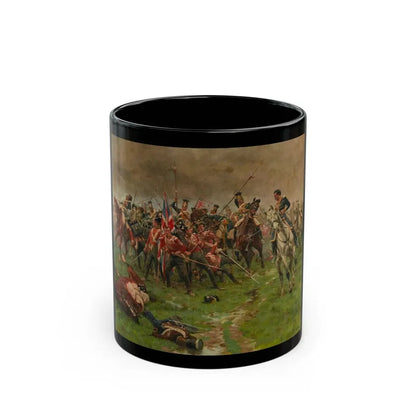 William Barnes Wollen (1857-1936)  The Flag, Albuhera, 16 May 1811 - Black Coffee Mug 11oz - Go Mug Yourself