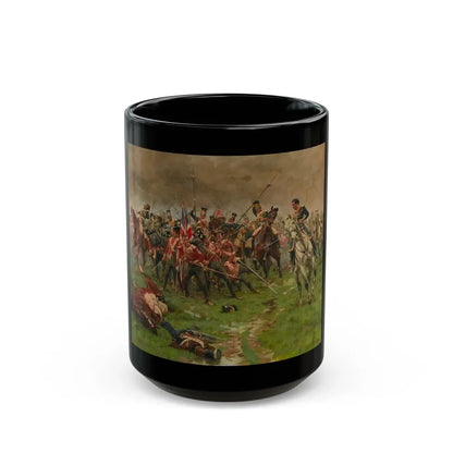 William Barnes Wollen (1857-1936)  The Flag, Albuhera, 16 May 1811 - Black Coffee Mug 15oz - Go Mug Yourself