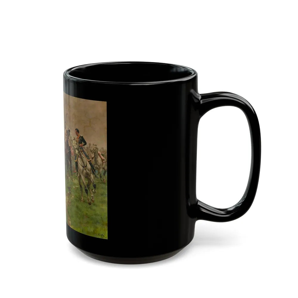 William Barnes Wollen (1857-1936) The Flag, Albuhera, 16 May 1811 - Black Coffee Mug-Go Mug Yourself