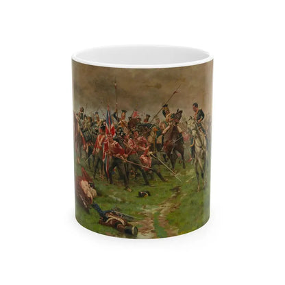 William Barnes Wollen (1857-1936)  The Flag, Albuhera, 16 May 1811 - White Coffee Mug 11oz - Go Mug Yourself