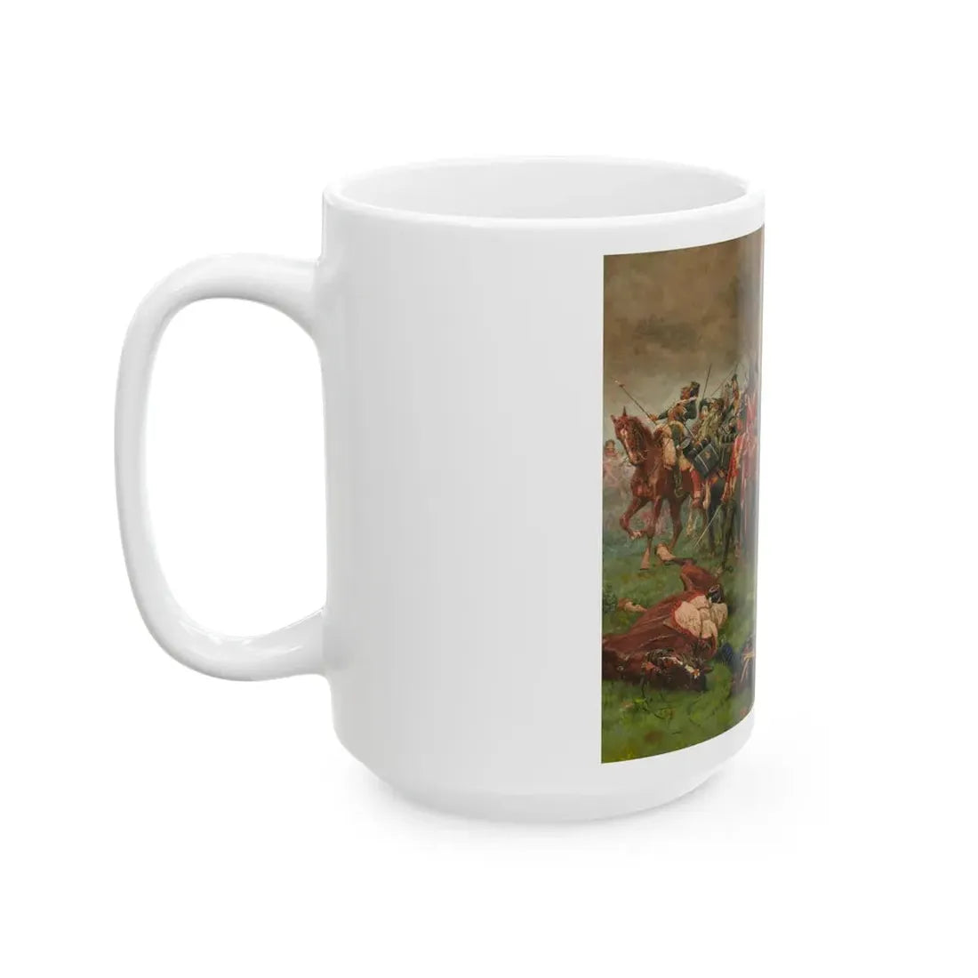 William Barnes Wollen (1857-1936)  The Flag, Albuhera, 16 May 1811 - White Coffee Mug - Go Mug Yourself