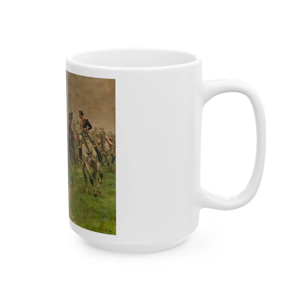 William Barnes Wollen (1857-1936) The Flag, Albuhera, 16 May 1811 - White Coffee Mug-Go Mug Yourself