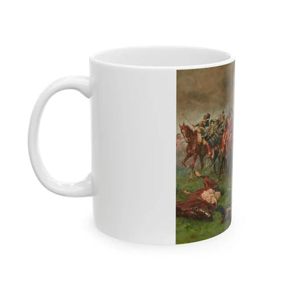 William Barnes Wollen (1857-1936)  The Flag, Albuhera, 16 May 1811 - White Coffee Mug - Go Mug Yourself