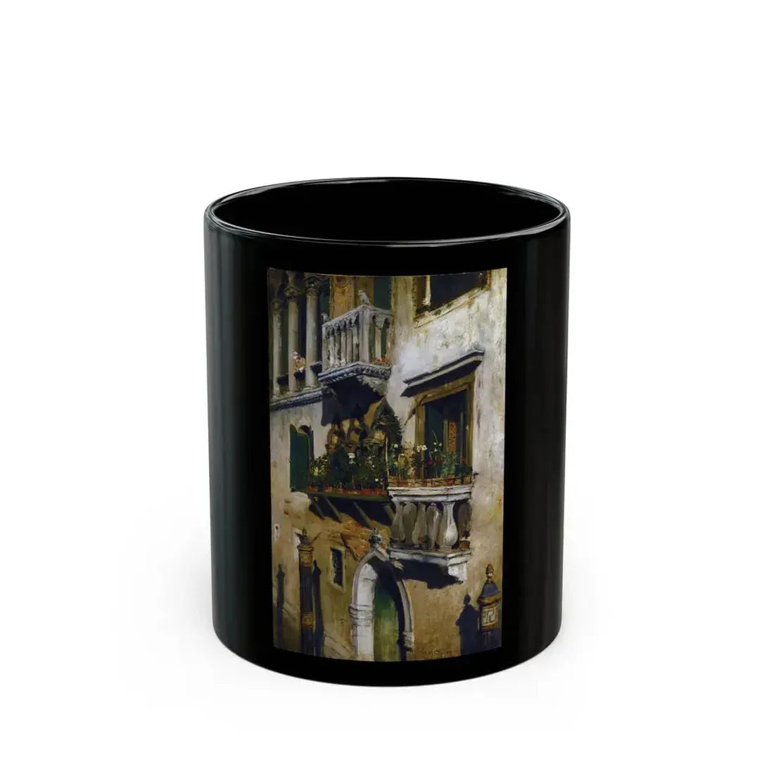 William Merritt Chase (1849-1916) Venice - 1877 - Black Coffee Mug 11oz - Go Mug Yourself