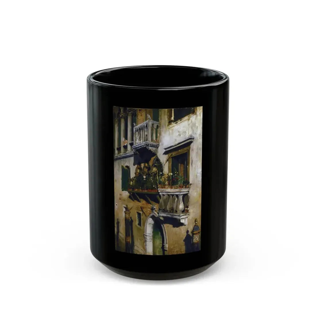 William Merritt Chase (1849-1916) Venice - 1877 - Black Coffee Mug 15oz - Go Mug Yourself