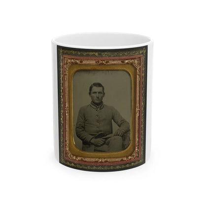 William Snodgrass Of An Unidentified Virginia Infantry Regiment With Underhammer Pistol (U.S. Civil War) White Coffee Mug-11oz-Go Mug Yourself