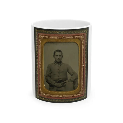 William Snodgrass Of An Unidentified Virginia Infantry Regiment With Underhammer Pistol (U.S. Civil War) White Coffee Mug 11oz - Go Mug Yourself