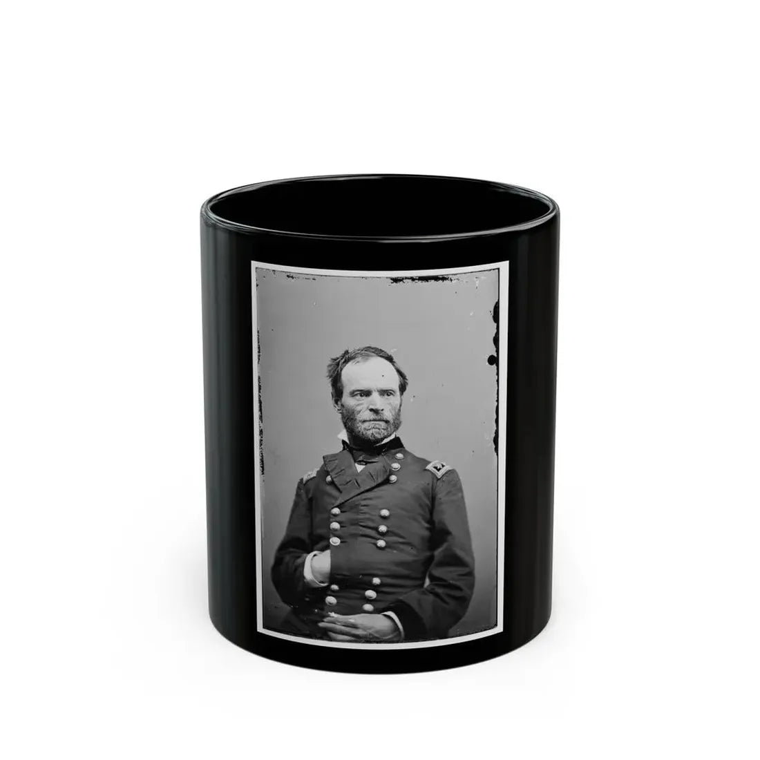 William T. Sherman 001 (U.S. Civil War) Black Coffee Mug 11oz - Go Mug Yourself