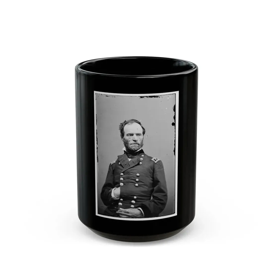 William T. Sherman 001 (U.S. Civil War) Black Coffee Mug 15oz - Go Mug Yourself