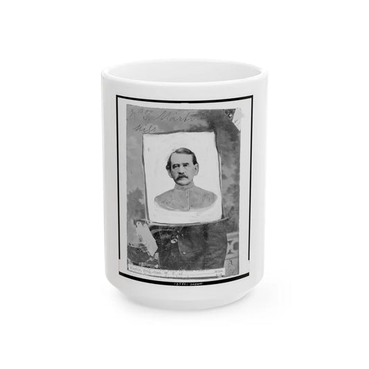 William T. Martin, Of Miss., Brigadier General, C.S.A., Head-And-Shoulders Portrait, Facing Front (U.S. Civil War) White Coffee Mug-15oz-Go Mug Yourself