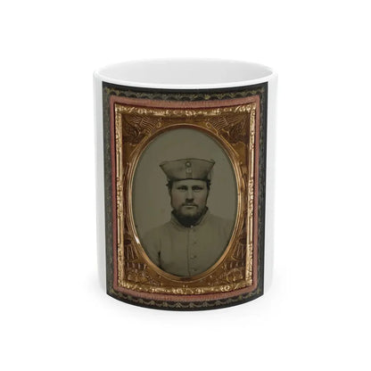 William W. Smith Of Company G And Company K, 4th Massachusetts Infantry Regiment In Uniform And Tricorn Hat (U.S. Civil War) White Coffee Mug 11oz - Go Mug Yourself