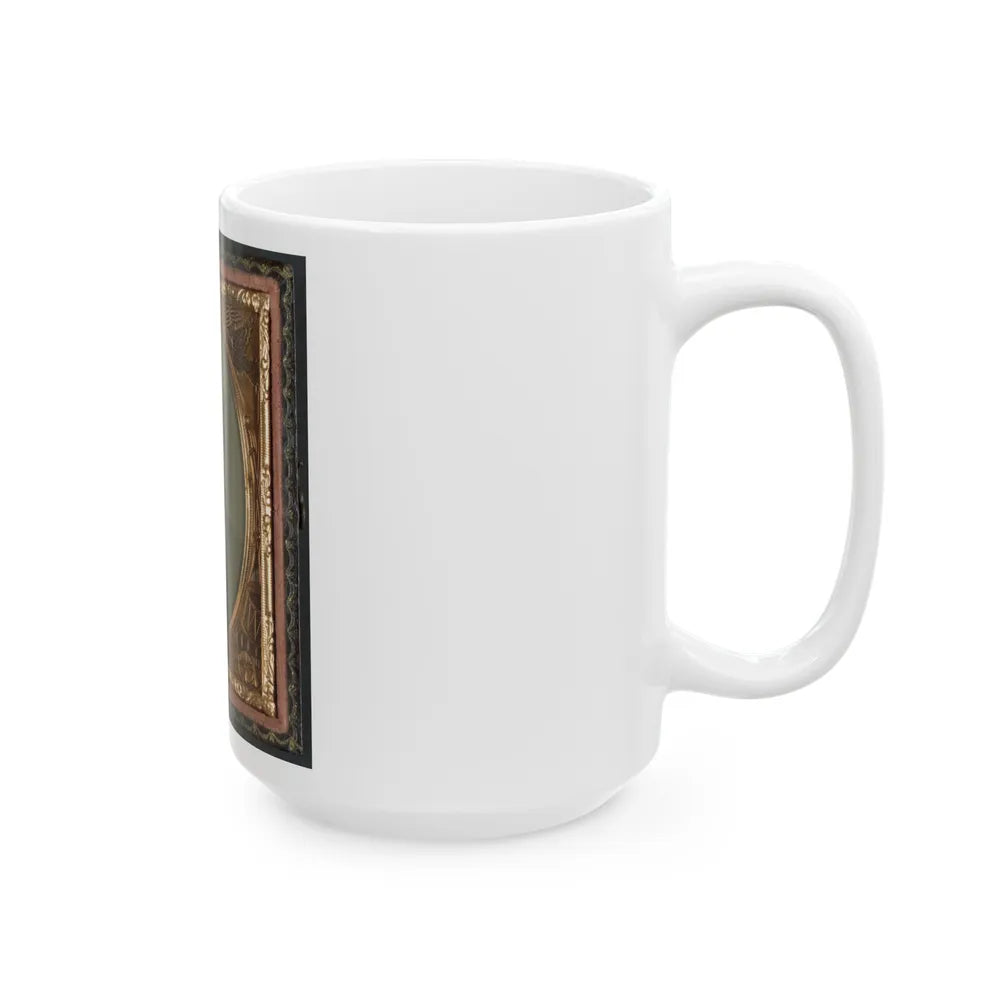 William W. Smith Of Company G And Company K, 4th Massachusetts Infantry Regiment In Uniform And Tricorn Hat (U.S. Civil War) White Coffee Mug-Go Mug Yourself