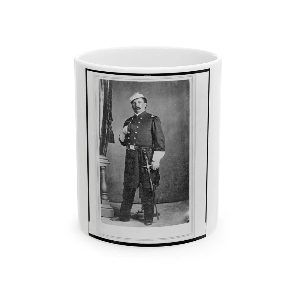 William Wagner, A Surgeon In The 24th Illinois Regiment, Full-Length Portrait, Standing, Facing Front (U.S. Civil War) White Coffee Mug-11oz-Go Mug Yourself