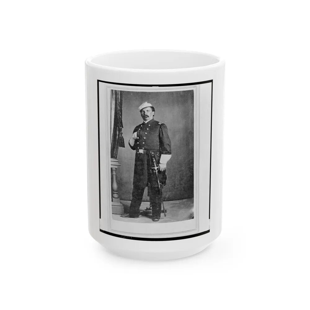 William Wagner, A Surgeon In The 24th Illinois Regiment, Full-Length Portrait, Standing, Facing Front (U.S. Civil War) White Coffee Mug-15oz-Go Mug Yourself