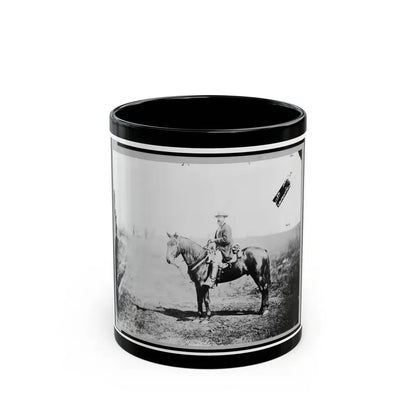 William Wilson, Scout, Headquarters, Army Of The Potomac, Seated On Horse, Full-Length Portrait, Facing Left, Culpeper, Va. (U.S. Civil War) Black Coffee Mug 11oz - Go Mug Yourself