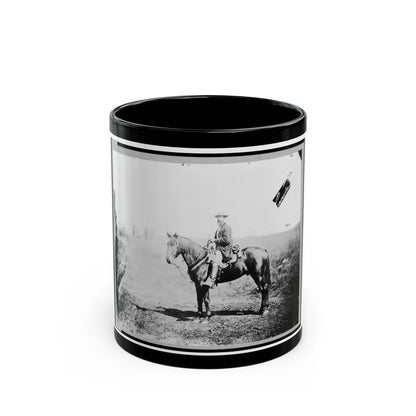 William Wilson, Scout, Headquarters, Army Of The Potomac, Seated On Horse, Full-Length Portrait, Facing Left, Culpeper, Va. (U.S. Civil War) Black Coffee Mug-11oz-Go Mug Yourself