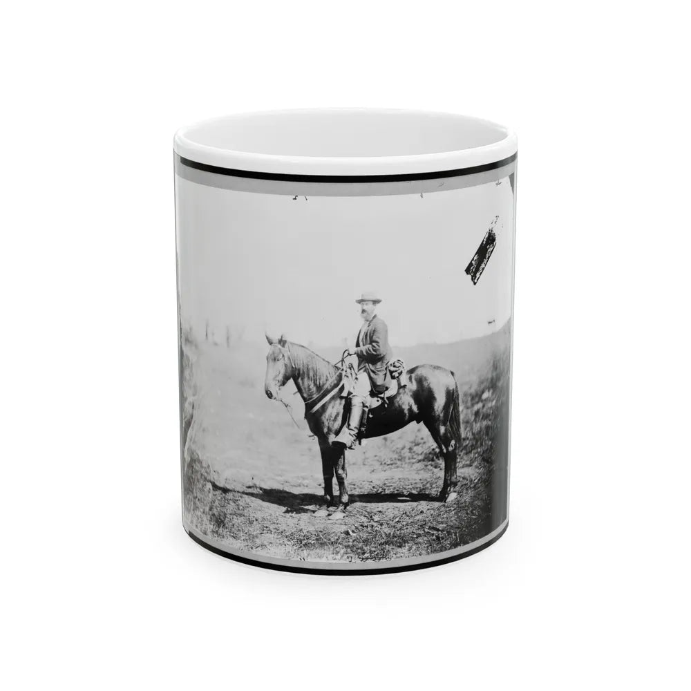 William Wilson, Scout, Headquarters, Army Of The Potomac, Seated On Horse, Full-Length Portrait, Facing Left, Culpeper, Va. (U.S. Civil War) White Coffee Mug-11oz-Go Mug Yourself