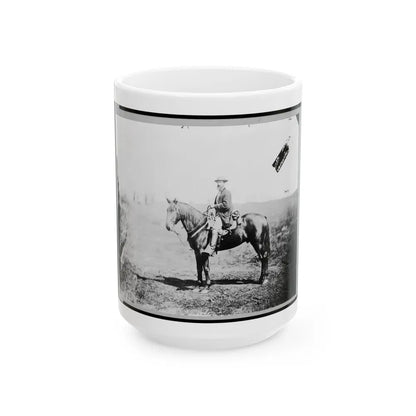 William Wilson, Scout, Headquarters, Army Of The Potomac, Seated On Horse, Full-Length Portrait, Facing Left, Culpeper, Va. (U.S. Civil War) White Coffee Mug-15oz-Go Mug Yourself