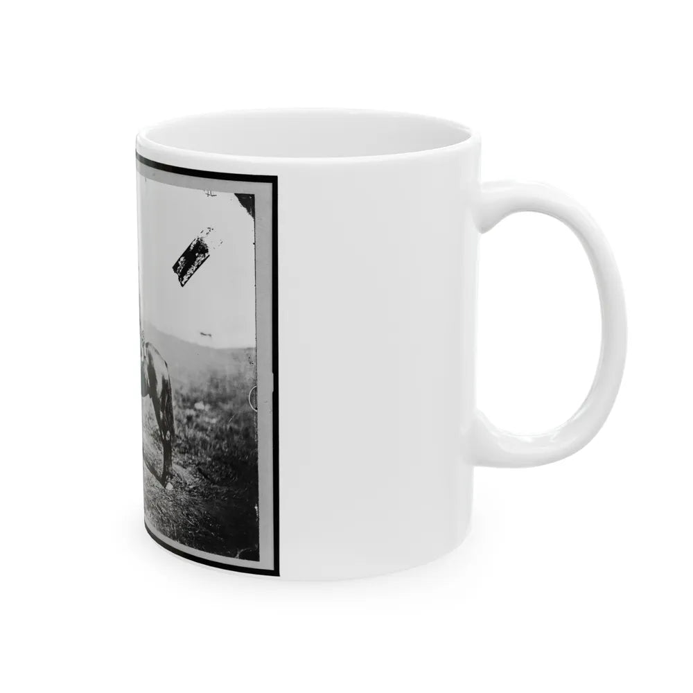 William Wilson, Scout, Headquarters, Army Of The Potomac, Seated On Horse, Full-Length Portrait, Facing Left, Culpeper, Va. (U.S. Civil War) White Coffee Mug-Go Mug Yourself