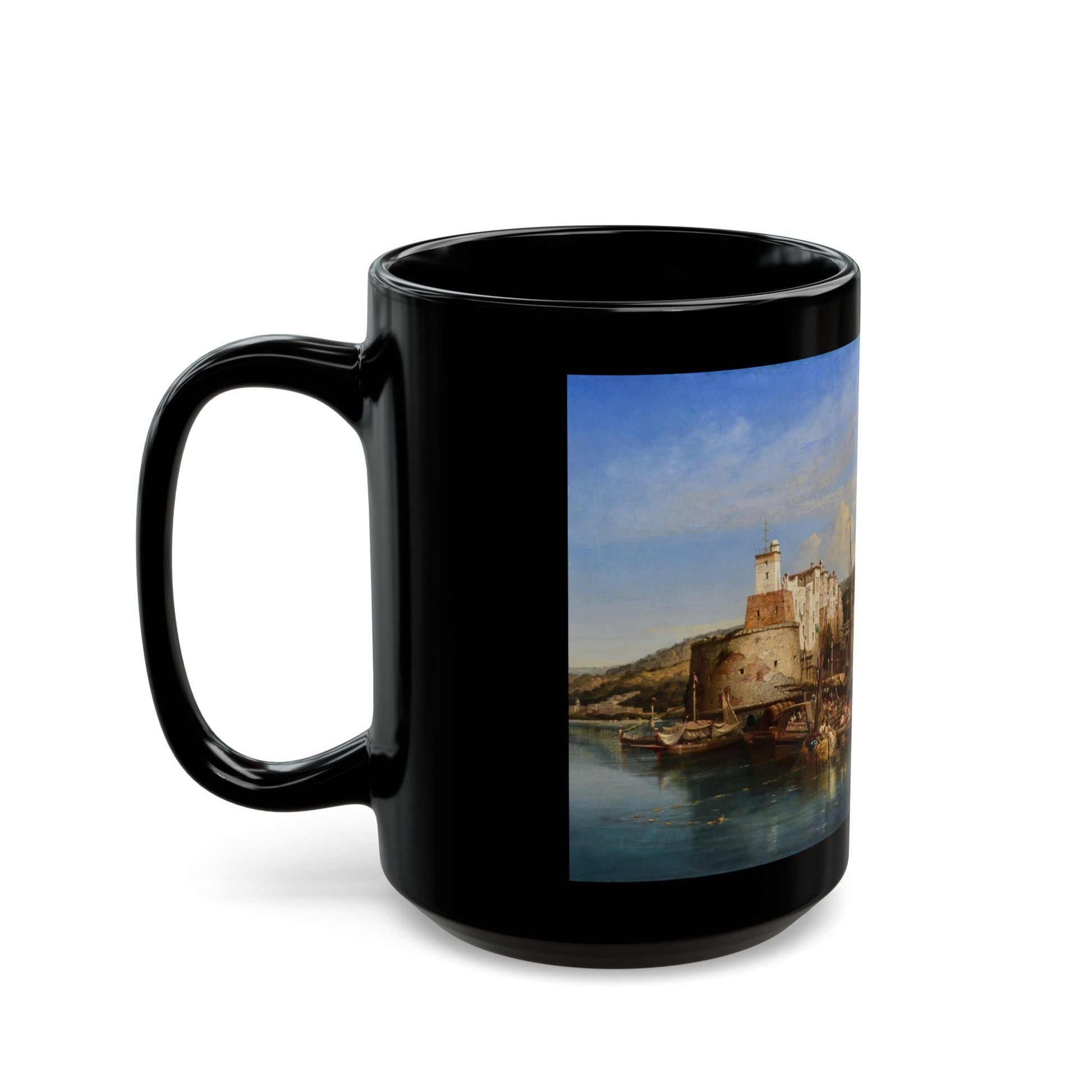 William Wyld (1806-1889) Bay of Naples - Black Coffee Mug-Go Mug Yourself